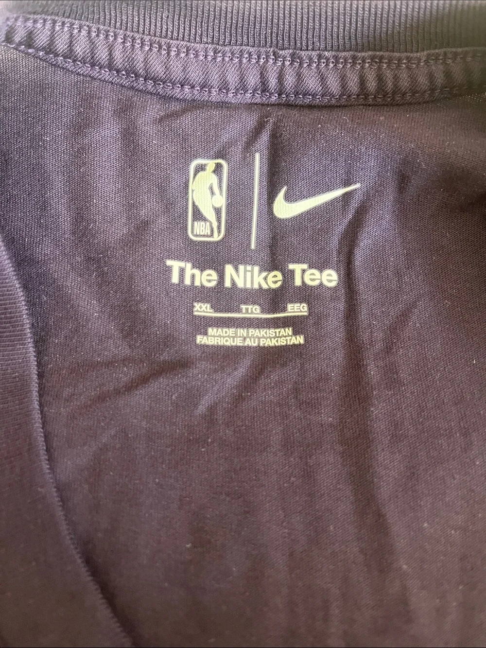 Minnesota Timberwolves Nike Navy Long Sleeve Tee with Purple Swoosh & Emblem